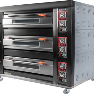 Печь хлебопекарная Miratek BK-39E + каменный под (3 яруса) + пароувлажнение